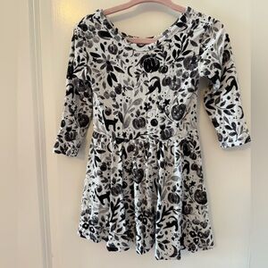 Floral Halloween bodysuit twirl dress